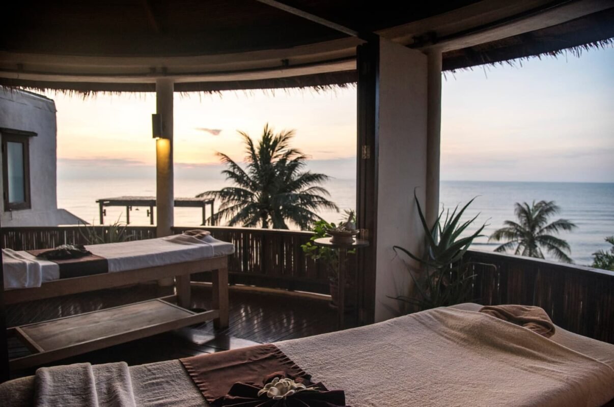 hotel bonito atardecer