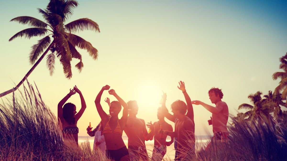 fiesta en la playa